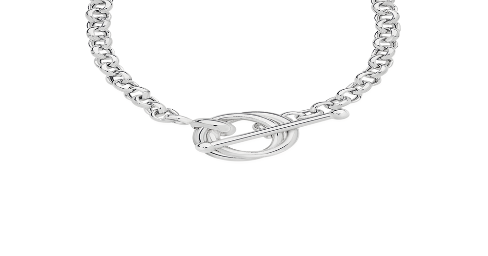 Silver Belcher Double Ring Fob Bracelet | Angus & Coote