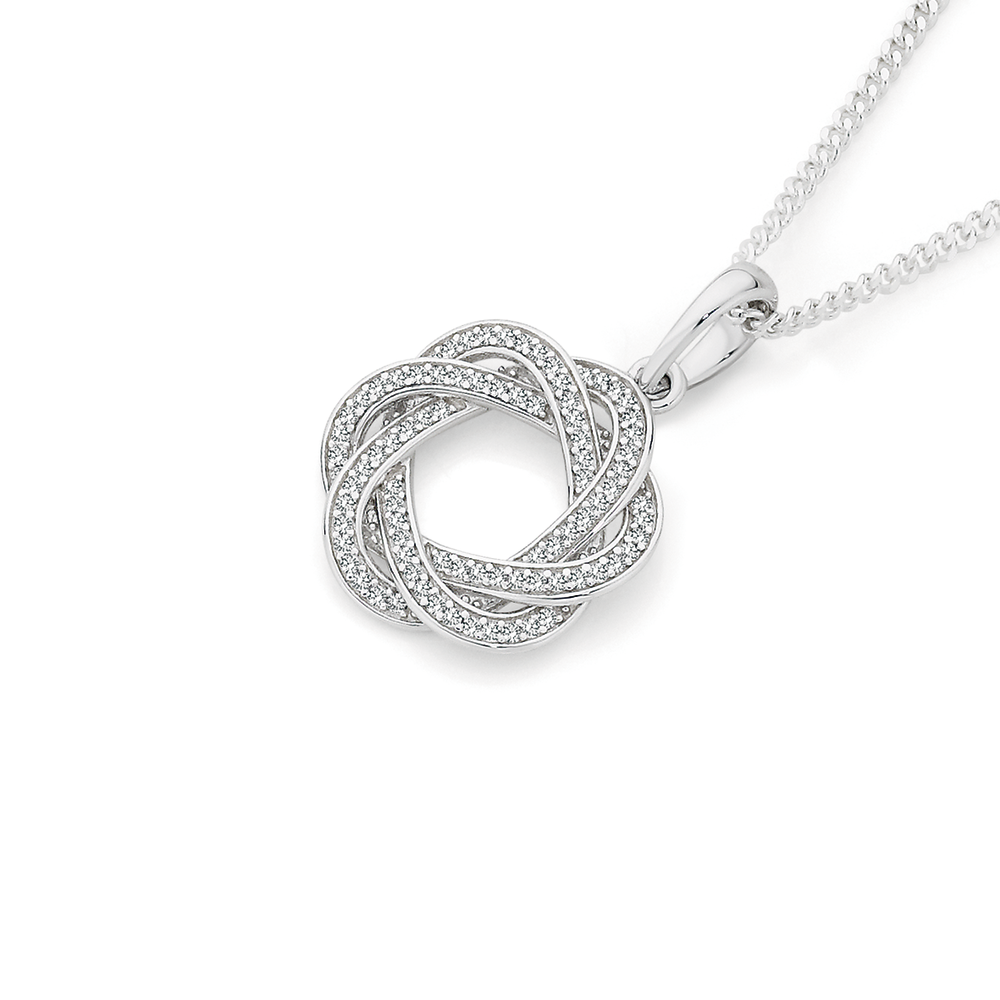 cubic zirconia round necklace