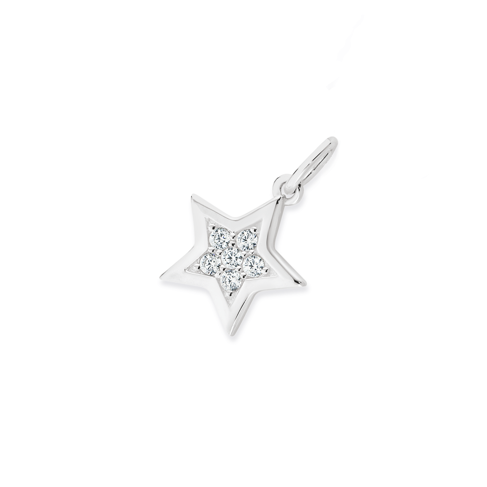 cubic zirconia star pendant