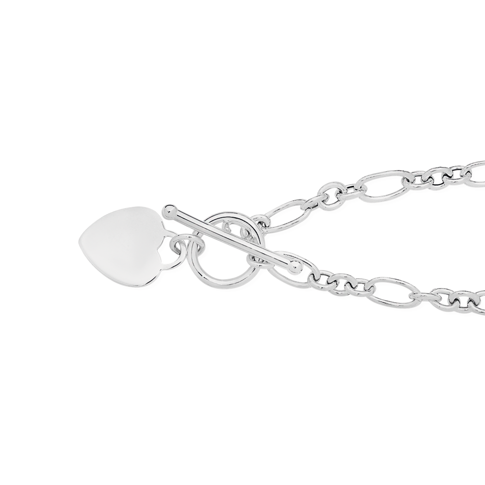 3/8 Cttw Pave Diamond Heart Bracelet in 14K White Gold with an adjusta –  Fifth and Fine