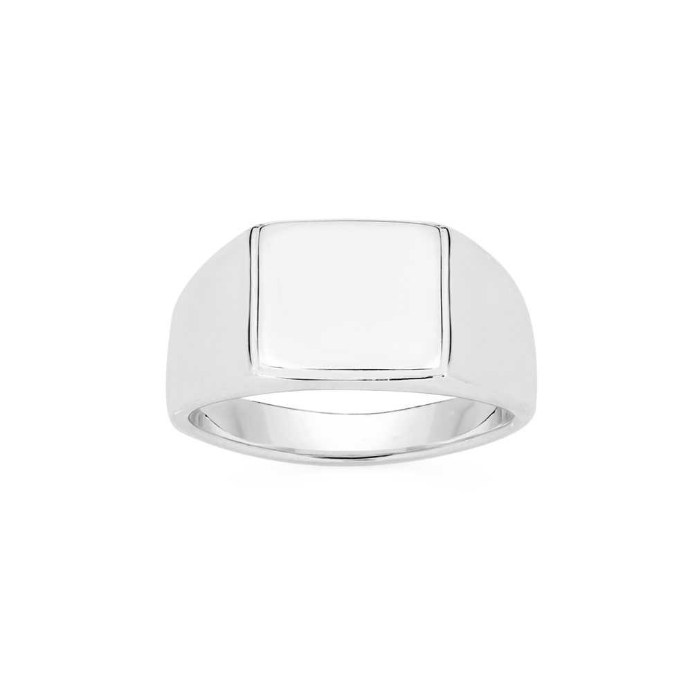 Plain mens deals silver ring