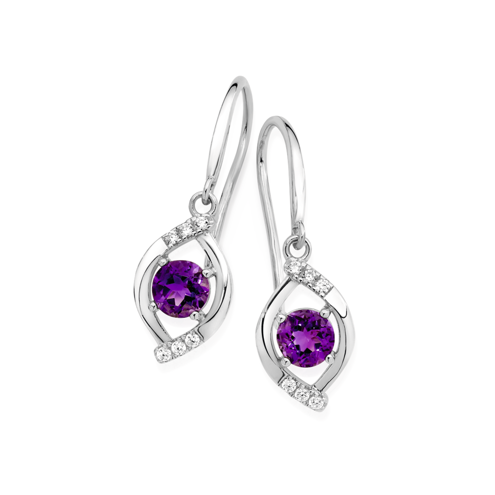 Purple amethyst deals earrings