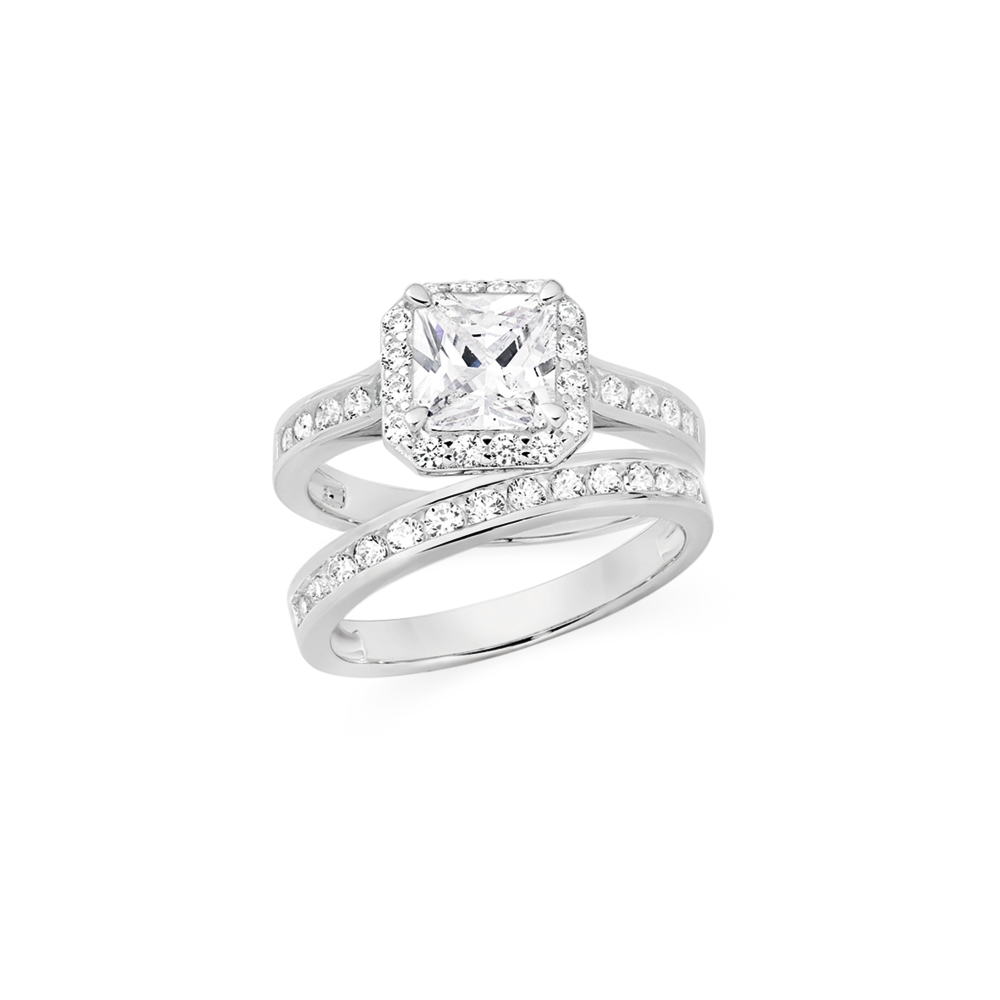 Cz deals wedding rings