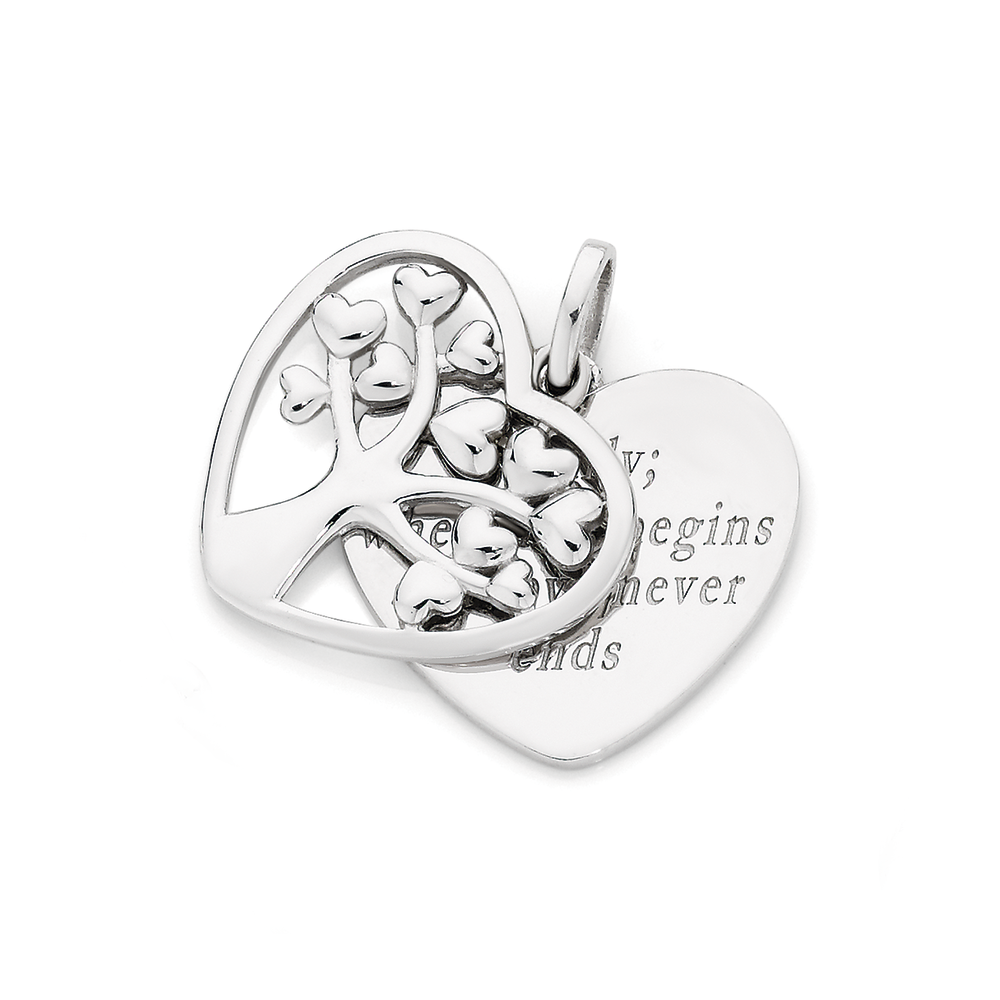 Heart shaped tree on sale of life necklace